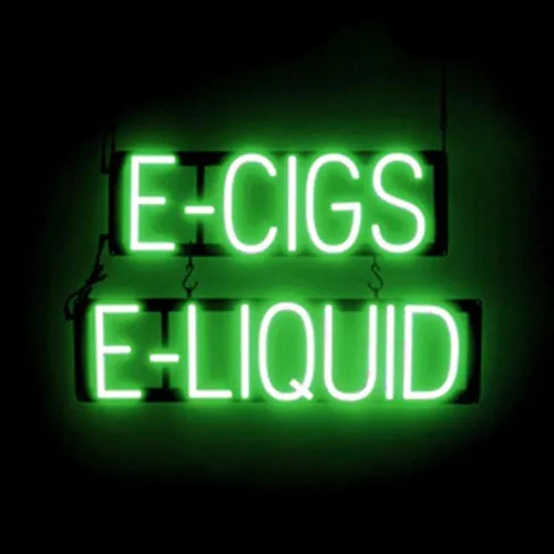 Miniatura 36 de SpellBrite Cartel E-JUICE Señalización de tienda de humo con aspecto de neón, luces LED azules 22.3 x 6.3 pulgadas