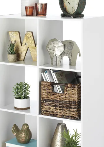 Miniatura 4 de Whitmor Organizador de almacenamiento de 3 cubos, estantería apilable de madera MDF de 3 niveles, estantería de almacenamiento abierto, gabinete