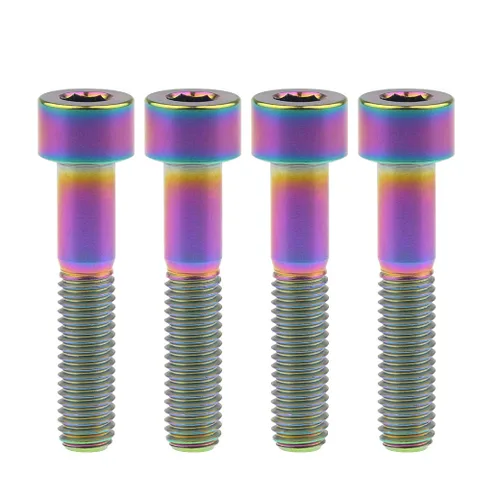 Miniatura 44 de Tornillos de titanio Ti M8 x15 20 25 30 35 40 45 50 60 2.756 in 0.049 in de paso hexagonal Allen Tornillos de cabeza hueca paquete de 4