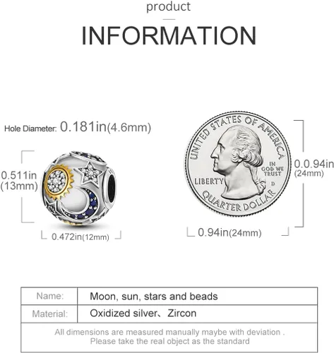 Miniatura 2 de Parmuz Charms for Bracelets 925 Sterling Silver summer travel Ocean Lucky charm beads Pendant Jewelry Gift for Woman Teen Girl Mom Daughter