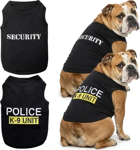 Miniatura 26 de Camiseta para Perro Parisian Pet - Camiseta Bordada FBI - 100% Algodón, Ropa Transpirable para Perros - Chaleco para Mascotas Sin Mangas - Camisas