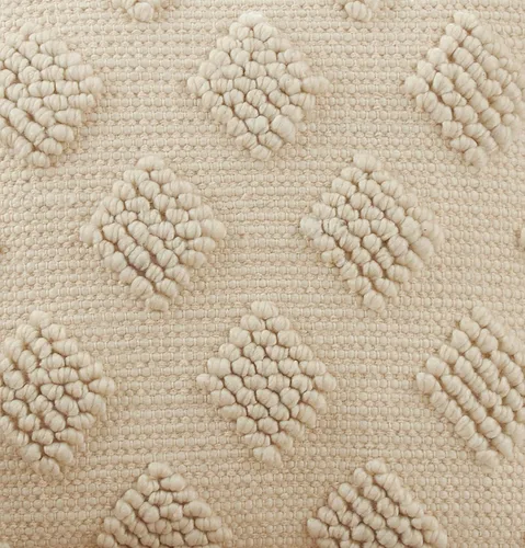 Miniatura 3 de SARO LIFESTYLE Almohada de diamante Pom Pom con relleno de plumón