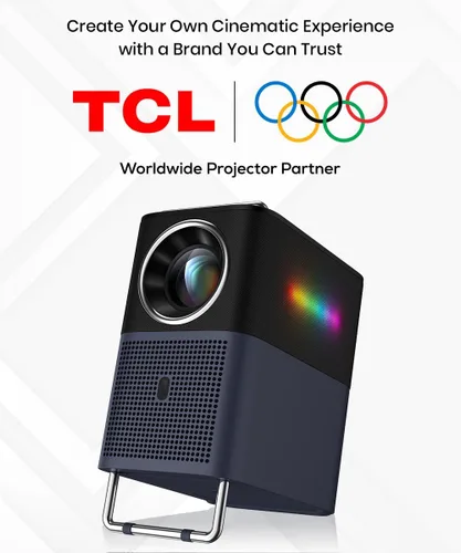 Miniatura 2 de TCL Proyector A1 GTV con licencia oficial de Netflix, proyector de película portátil para exteriores de 1080P, 360 lúmenes ISO, proyector WiFi RGB