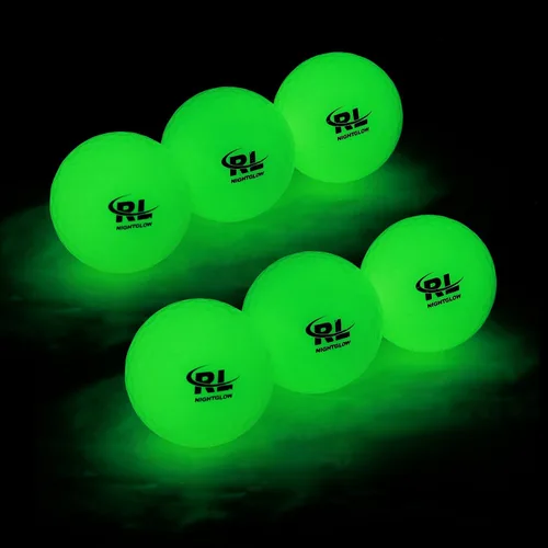 Miniatura 10 de R&L Pelotas de golf brillantes para deportes nocturnos – Torneo fluorescente que brilla en la oscuridad – Pelotas luminosas brillantes de larga