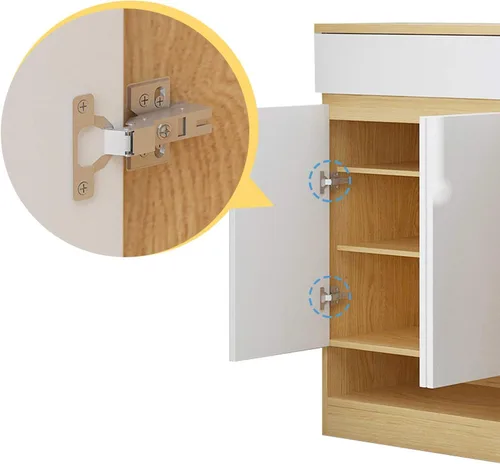 Miniatura 5 de Estante para zapatos, valla de 2 cajones interiores a prueba de polvo, estante de almacenamiento, armario de zapatos, sala de estar, pasillo