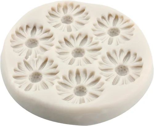 Miniatura 4 de Moldes de Silicona de Flores de Margarita Molde de Fondant de Flor de Crisantemo Para Decoración de Pasteles Adornos de Cupcakes Dulces Chocolate