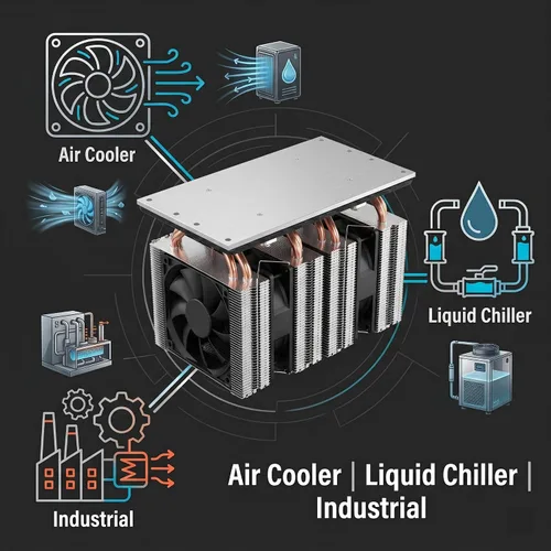 Miniatura 3 de Luqeeg Enfriador termoeléctrico, Módulo de enfriamiento Peltier de 12 V 240 W, Sistema de refrigeración de semiconductores portátil, Radiador