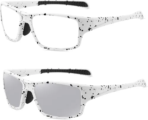 Miniatura 9 de Gafas de lectura de lente completa fotocromáticas envolventes para hombres cuadrados deportes transición lupa lectores gafas de sol UV400