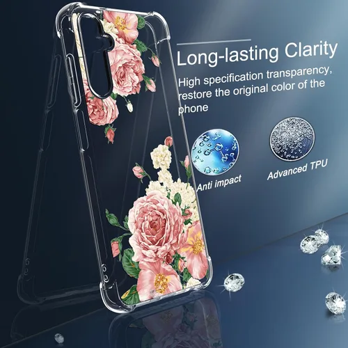 Miniatura 3 de Osophter Funda para Galaxy A15: funda de goma TPU flexible para Samsung Galaxy A15 para Samsung Galaxy A15 con protector de pantalla