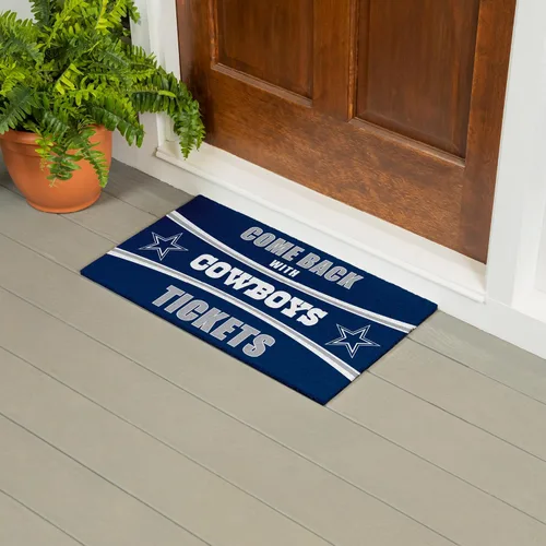 Miniatura 2 de Team Sports America NFL Dallas Cowboys Entrada interior y exterior 28 x 16 pulgadas Parte trasera antideslizante Tapetes de bienvenida