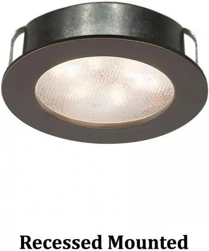 Miniatura 7 de WAC Lighting HR-LED87-27-BN Luz LED de botón redonda blanca suave de 3000K, níquel cepillado