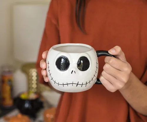 Miniatura 6 de Nightmare Before Christmas The Jack Skellington - Taza de café de 20 onzas Taza de cerámica de gran tamaño, taza de café Taza de café esculpida