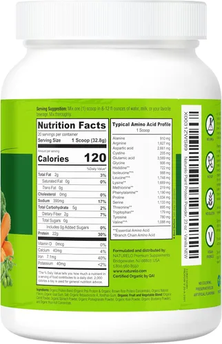 Miniatura 8 de NATURELO Proteína vegetal en polvo, vainilla, 0.78 oz de proteína, sin OMG, vegano, sin gluten, lácteos o soja, sin sabores artificiales, colorantes