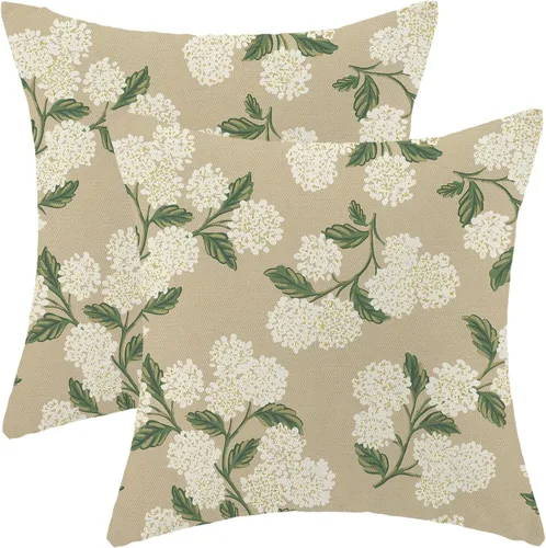 Miniatura 18 de AEIOAE Fundas de Almohada de Primavera 12x20 Pulgadas Juego de 2, Fundas de Almohadas Decorativas de Flores Silvestres y Plantas Verde Salvia