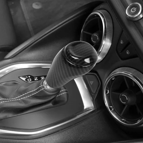 Miniatura 7 de CheroCar Cubierta de la perilla de la palanca de cambios Camaro Accesorios interiores para Chevrolet Camaro 2016-2026 (azul)