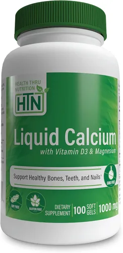 Miniatura 7 de Health Thru Nutrition Calcio 1000 mg y magnesio 400 mg con vitamina D3 y K 360 cápsulas blandas (suministro para 4 meses)