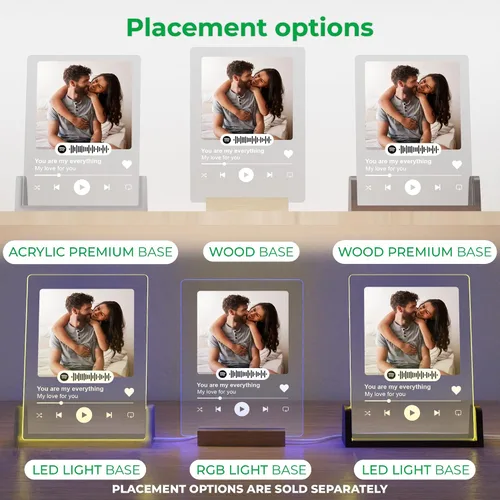 Miniatura 4 de EGD Placa de acrílico personalizada de Spotify para novio y novia, elige tu foto favorita y canción para regalos únicos para mamá papá, regalos