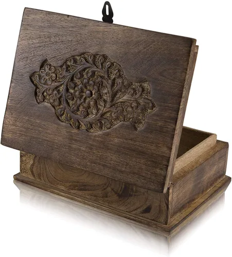 Grandes ideas de regalo de cumpleaños, caja de joyería decorativa hecha a mano con cerradura y llave, organizador de joyas, caja de recuerdos, caja
