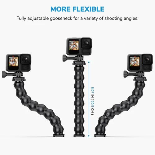 Miniatura 4 de Jaws soporte flexible con pinza, con cuello de cisne adaptable para cámaras Gopro Hero 5, 4, Session, 3+, 3, 2, 1