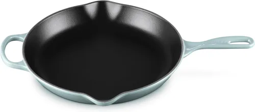 Le Creuset Sartén de hierro fundido esmaltado con mango de hierro, 11.75 pulgadas (2-3/8 cuartos de galón), sal marina Sea Salt