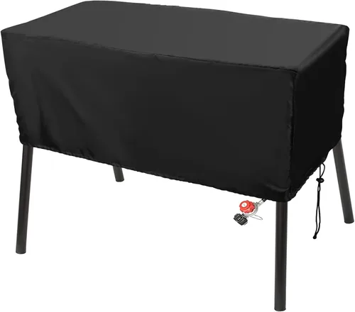 Miniatura 8 de Luxiv - Cubiertas negras de patio para estufa de campamento de 2 quemadores, cubierta resistente para estufa de campamento de 2 quemadores, cubierta