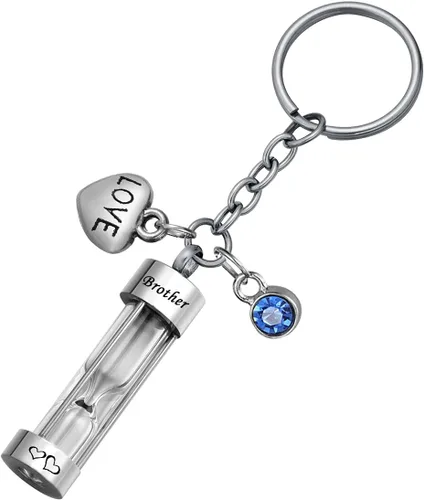 Miniatura 12 de Llavero de reloj de arena para cenizas, colgante de urna conmemorativa, recuerdo de cremación, joyería para tía, Aunt
