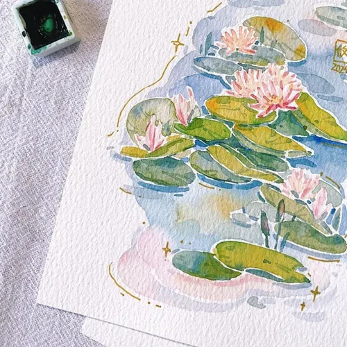Miniatura 4 de 50 hojas de papel de acuarela a granel de 5 x 7 pulgadas, prensa en frío, papel grueso de algodón blanco para niños, estudiantes, artistas, pintura