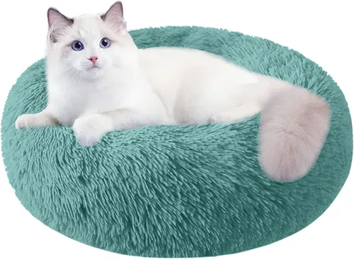 Miniatura 35 de Nisrada Cama para perros pequeños, medianos y grandes, 20 pulgadas, relajante, lavable, redonda, acogedora, suave, cama para mascotas para cachorros