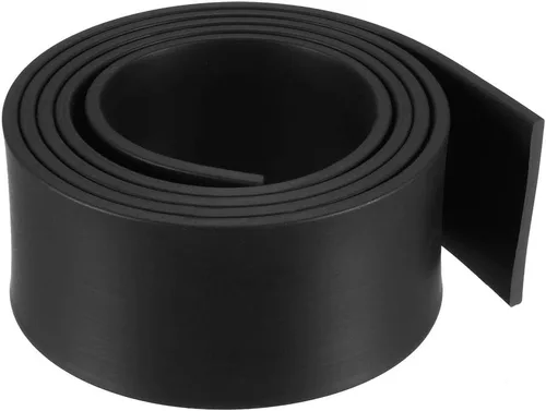 Miniatura 22 de uxcell Tira de sello de goma rectangular maciza, 0.197 in de ancho, 0.118 in de grosor, 3.3 ft de largo, color negro