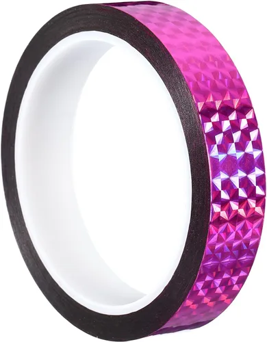 Miniatura 20 de PATIKIL Cinta prisma de 0.2 pulgadas x 55 yardas, adhesivo reflectante holográfico metalizado para detallar decoración de pared, arte de decoración