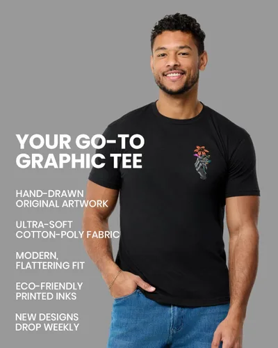 Miniatura 4 de INTO THE AM - Camisetas gráficas para hombre S - 4XL, camisetas premium de manga corta con diseños geniales de la naturaleza