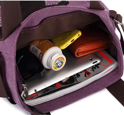 Miniatura 5 de Bolso de lona multifunción con cremallera para el hombro, Lindo