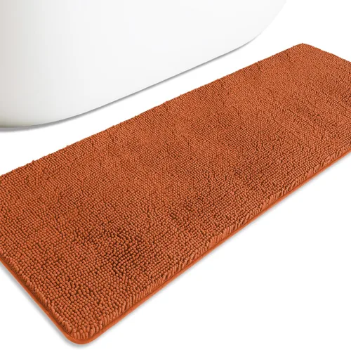 Miniatura 506 de Alfombra de baño pequeña de 12 x 18 pulgadas, lavable y absorbente, antideslizante, alfombra de baño de felpilla gruesa y suave para baño, ducha