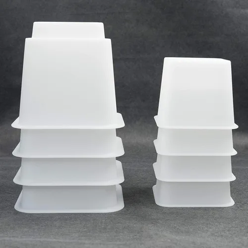 Miniatura 9 de HomeRoots Elevadores de cama ajustables y elevadores de muebles, elevadores de mesa de plástico resistente de 3, 5 u 8 pulgadas para cama y sofá