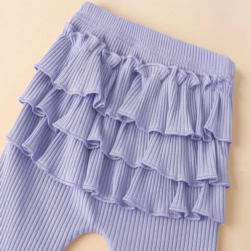 Miniatura 5 de Conjunto de mameluco y pantalón de manga larga para niña de 3 piezas