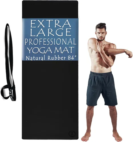 Miniatura 11 de Tatago Esterilla de yoga caliente antideslizante de goma natural de grado profesional, tapete de Pliates, tapete de estiramiento o esterillas