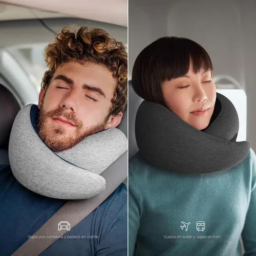 Miniatura 5 de Ostrichpillow Go Almohada Cervical, Almohadas de Viaje para Aviones, Almohada de Viaje de Espuma Viscoelástica Premium, Diseño Ergonómico 360º