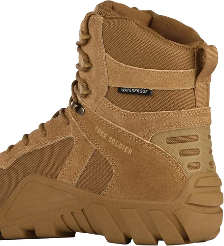 Miniatura 4 de FREE SOLDIER Men's Waterproof Hiking Boots Military Tactical Boots for Men Outdoor Lightweight Work Boots