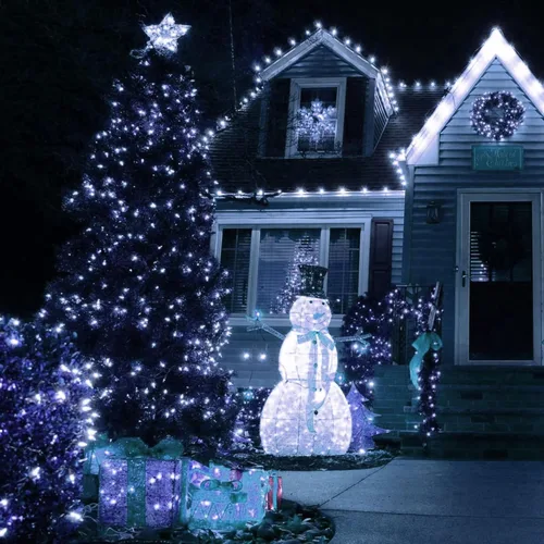 Miniatura 6 de TW SHINE Paquete de 2 Luces Solares de Navidad Decoraciones para Exteriores, Total 400 LED 132 Pies Luces Solares de Navidad para Exteriores con 8