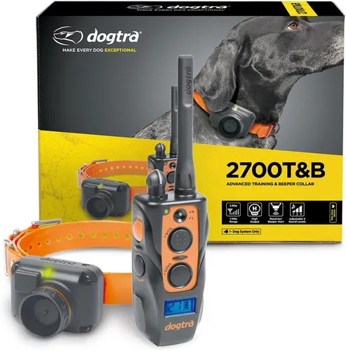 Dogtra 2700T&B Collar electrónico de entrenamiento de perro de largo alcance de 1 milla y 1 milla y sonido de entrenamiento remoto para perros