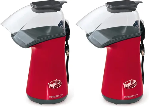 Miniatura 14 de Presto 04869 Popcorn - Taza medidora integrada + mantequilla derretida, fácil de limpiar, envoltura de cable integrada, 18 tazas, aguamarina/blanco