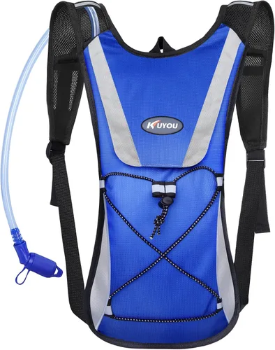 Miniatura 11 de KUYOU Running Hydration Vest - Lightweight Insulated Hydration Backpack with 2L Water Bladder, Adjustable Chest Straps and Reflective Water Backpack