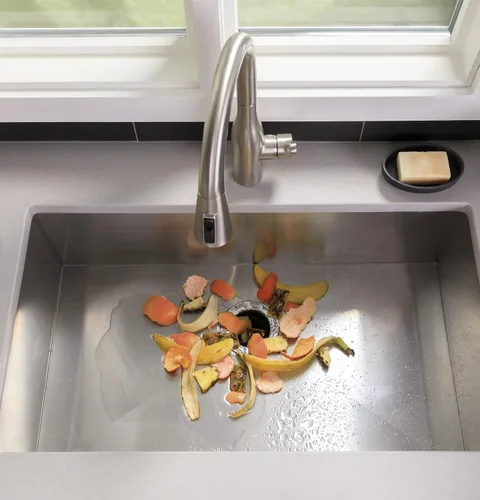 Miniatura 8 de GE Disposall - Triturador de basura con alimentación continua, motor de 1/3 caballo de fuerza, bueno para moler: pasta cocida y cáscaras de frutas
