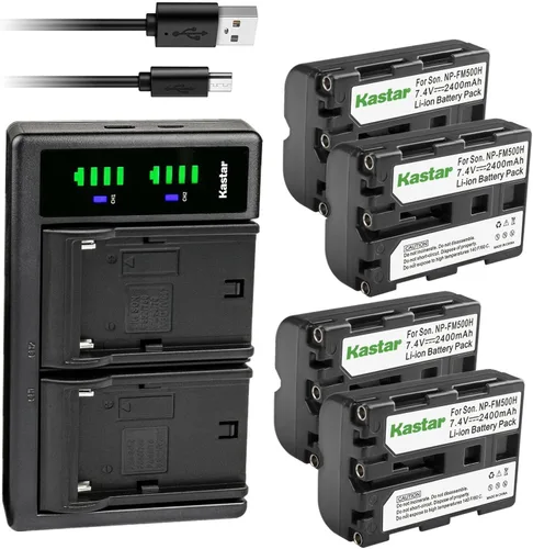 Miniatura 7 de Kastar LTD2 - Cargador de batería USB para Sony NP-FM500 NP-FM500H, cargador BC-VM10 AC-SQ950, Sony DSLR-A100, A200, A300, A350, DSLR-A450