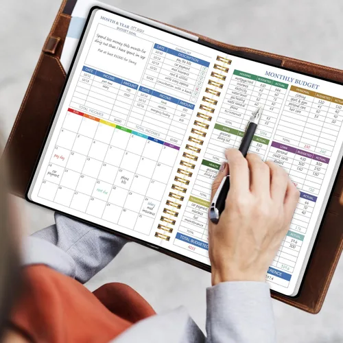 Miniatura 8 de Planificador de presupuesto - Calendario vertical de 12 meses de enero de 2026 a diciembre de 2026, 10 x 15 pulgadas, calendario colgante moderno