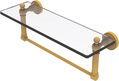 Miniatura 19 de Allied Brass DT-1TB/16-PB Estante de vidrio con toallero, 16 pulgadas x 5 pulgadas Latón pulido