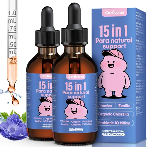 Limpieza de parásitos para humanos y niños, limpieza de parásitos para niños, gotas líquidas de desintoxicación de zeolita, fórmula de limpieza y
