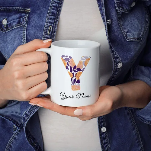 Miniatura 5 de Livado Taza de café personalizada, regalo para mujeres, con monograma con nombre e inicial, bonita taza de café para ella, mamá, esposa, novia