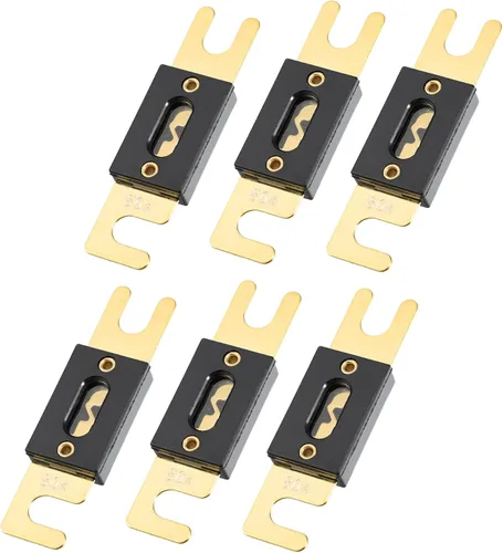 Miniatura 16 de X AUTOHAUX 6 unids 275A oro tono plateado ANL fusible universal para inversores coche vehículo camión audio