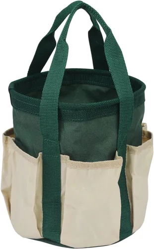 Miniatura 8 de HARFINGTON Bolsa de herramientas de jardín de 7.5 x 8.3 pulgadas, grande, Oxford, impermeable, con bolsillos, bolsa de mano de jardín, organizador